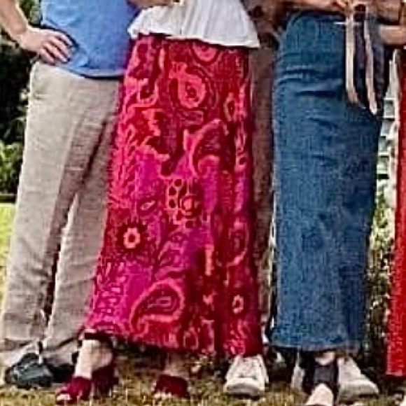 FARM Rio Pink and Orange Floral Maxi Skirt - Picture 2 of 10